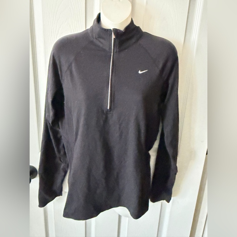 Nike - Quarter Zip - Pullover - Womens - Medium - Black - Dri Fit - Athletic